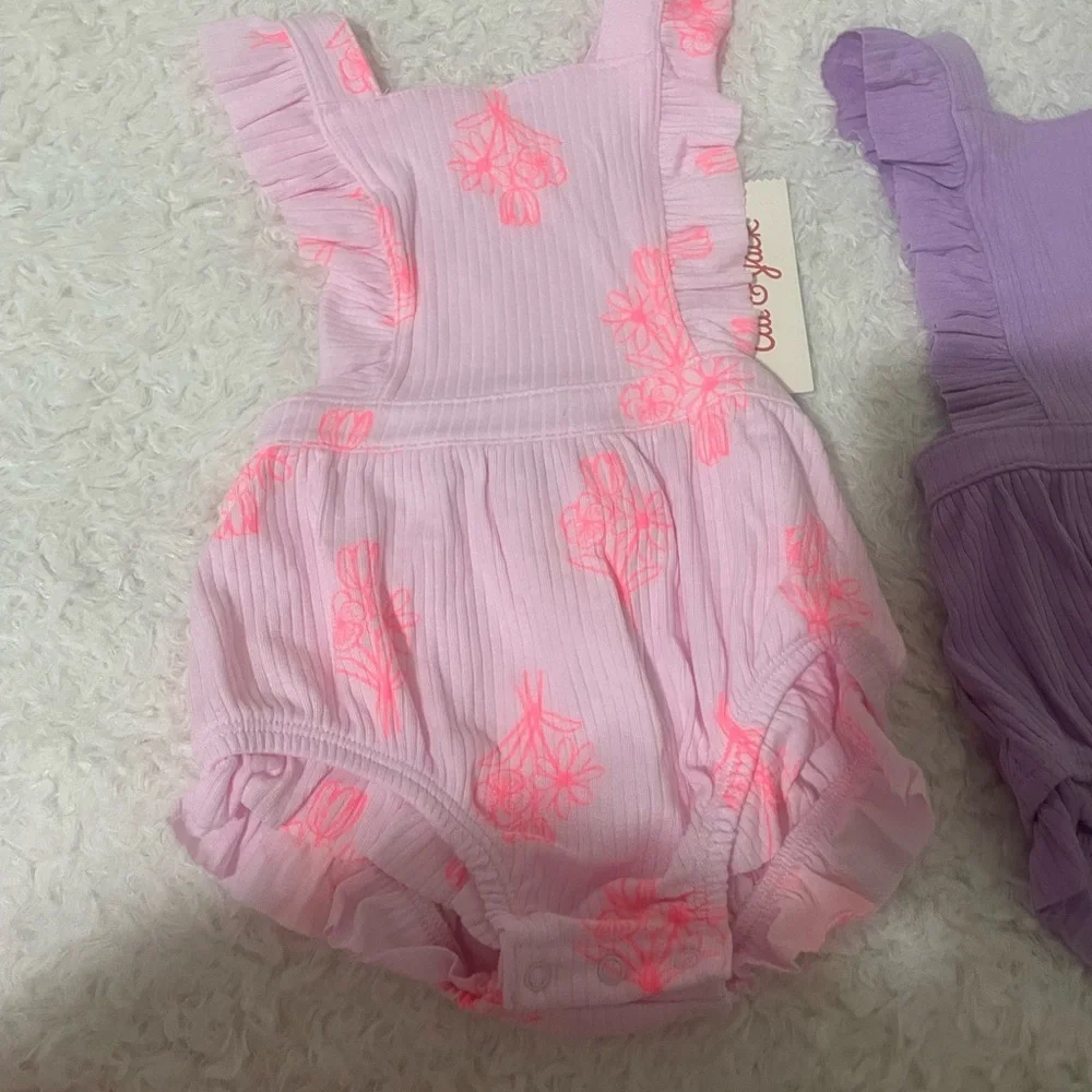 Cat & Jack Pink and Purple Baby Outfits bundle two pieces